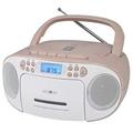 RCR2260 - Lettore cd de con cassetta e radio per alimentazione e batteria (pll fm, display lcd,