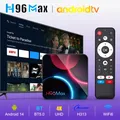 H96 MAX H313 Smart TV Box Android 14 ATV TV Box 4K @ 60fps 100M/LAN Wifi6 BT5.0 Google Assistente vocale Lettore multimediale AI Tvbox