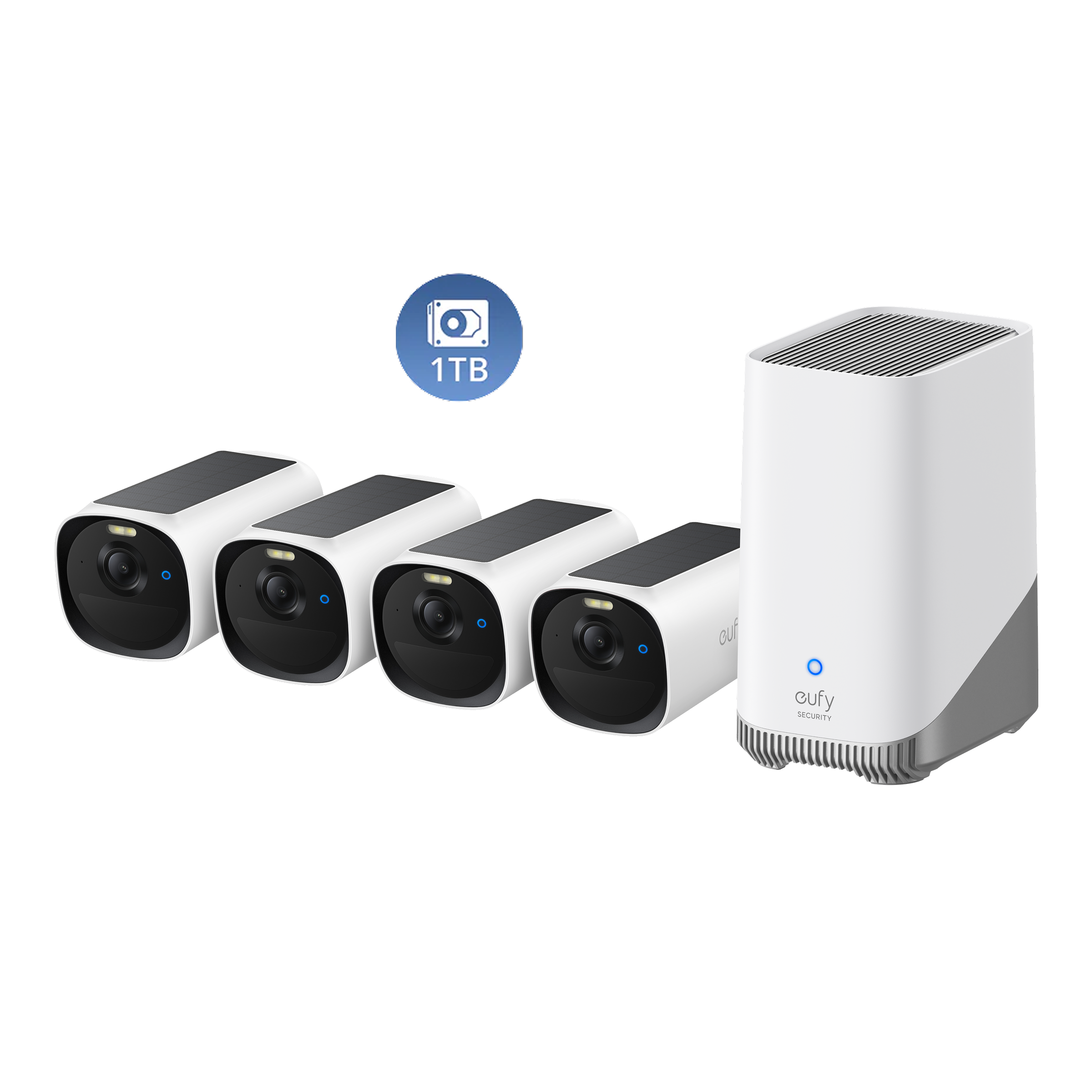 eufyCam E40 4-Cam Kit (HomeBase™ S380) + 1 TB Hard Drive 4-Cam Kit+1TB