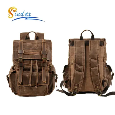 Große Kapazität Herren Kamera Rucksack Wasserdichte Leinwand Kamera Tasche Outdoor Casual 15,6 Zoll Fotografie Tasche Schule Rucksack