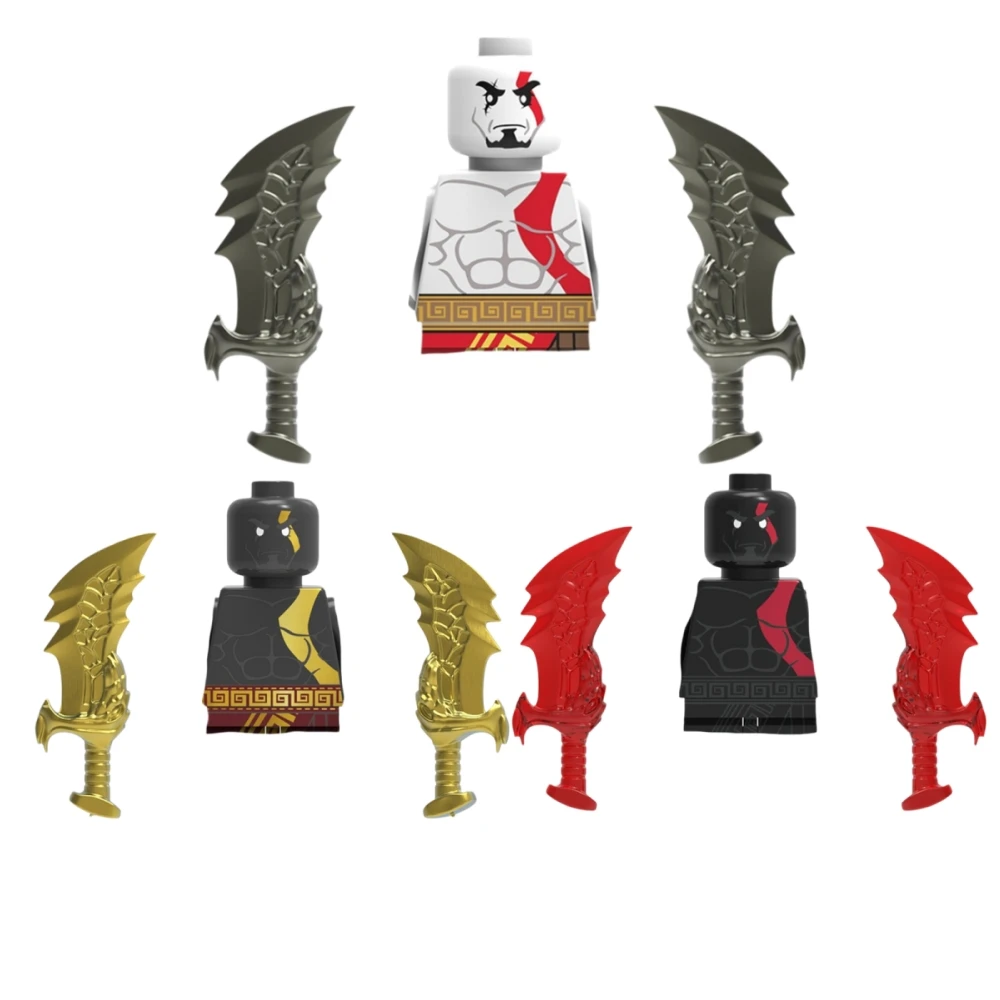 Neues Spiel God of War Kratos GERALT & CIRI Gebäudefigurensammlung Modellspielzeug Actionfiguren Image