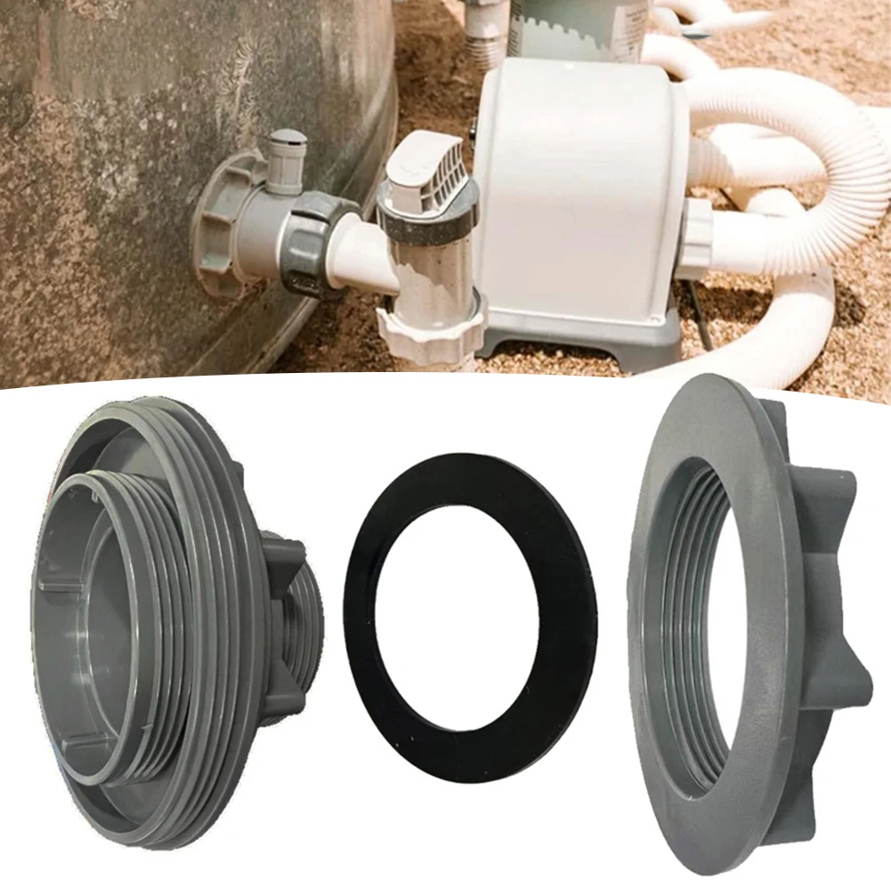 1 Satz Pool-Schlauchanschluss mit Gewinde, Einlasssieb-Anschluss-Set für Intex 10744 10256, Schwimmbad-Zubehör Image