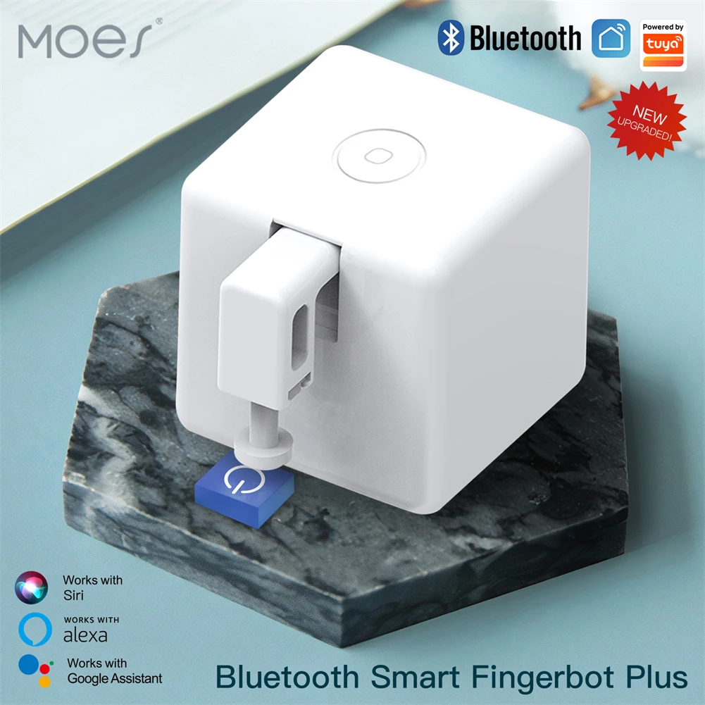 MOES Tuya Smart Bluetooth Fingerbot Switch Button Pusher Smart Life App Sprachsteuerung über Alexa, Google Assistant Image
