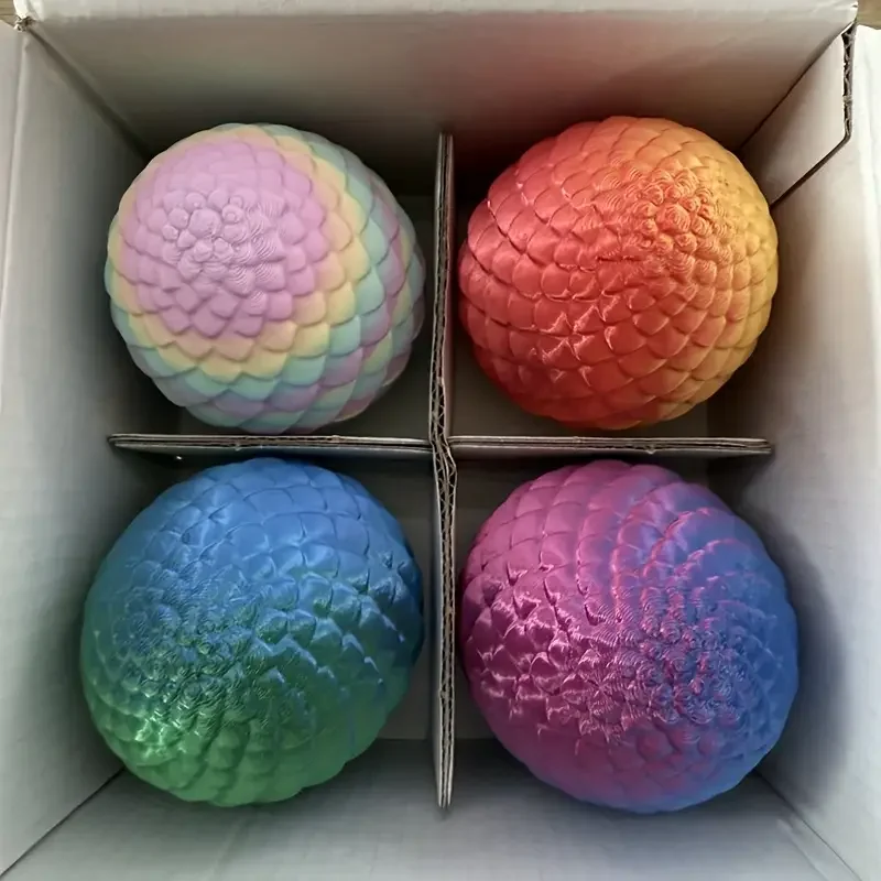 4 Stück/Set 3D-gedruckte Schlangen-Überraschungsei-Dekoration, flexible Gelenke, das beste Geschenk für 3D-Druck-Enthusiasten Image