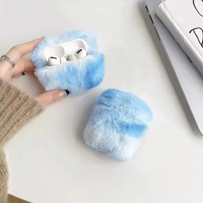 Niedliche Plüschbär-Kopfhörerhülle für Apple Airpods 4 3 Pro2 Hülle Herbst und Winter Cartoon-Kopfhörer-Ladehüllen für Airpod Pro 2 Image