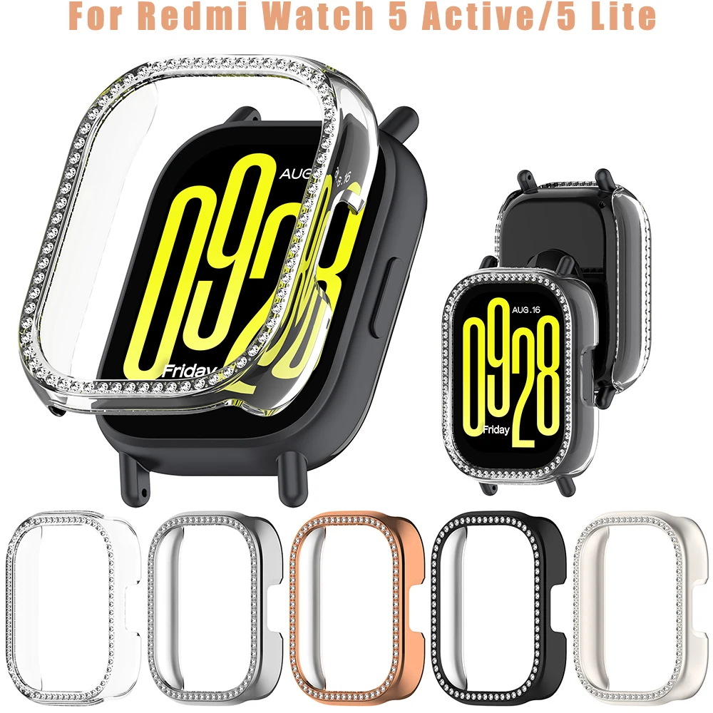 Bling PC Hollow Case für Redmi Watch 5 Active/5 Lite Smart Watch Diamond Crystal Bumper Redmi Watch 5 Active 5 Lite Zubehör Image