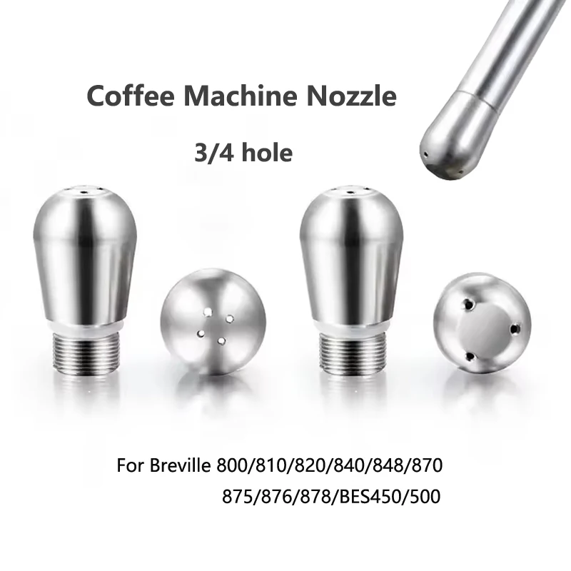 Kaffeemaschine Dampfdüse 3/4 Loch Kaffeemaschine Dampfdüse Milchschaum Auslauf Dampfstab Spitze für Breville Zubehör Image