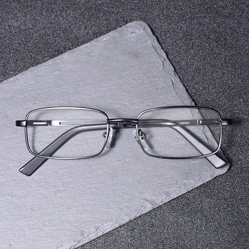 Große Metall Rahmen Männer Lesebrille Blau Licht Blockieren Vintage Business Hyperopie Brillen Männliche Lesen Brillen + 100 + 125