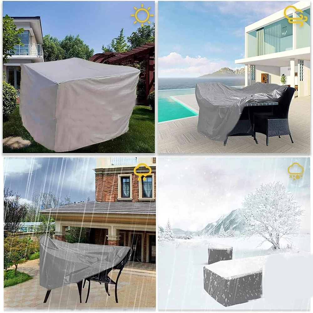 Wasserdichte Abdeckung für Garten- und Hofmöbel, Sonnenschutz und Wärmeableitung, Möbelschutzabdeckung, Tisch, staubdicht Image