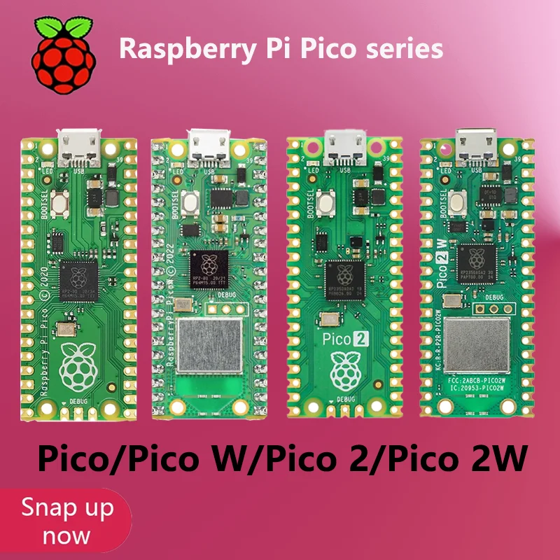 Original Raspberry Pi Pico/2 Pico mit kabellosem WiFi-Entwicklungsboard, Pico oder Pico H mit Pin-Header-Unterstützung MciroPython/C++ Image