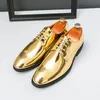Mode Goldene Leder Schuhe Für Männer Große Größe 49 50, Glänzende Party Schuhe Männlichen Spitzen Bussiness Mann Formale Schuhe chaussures homme