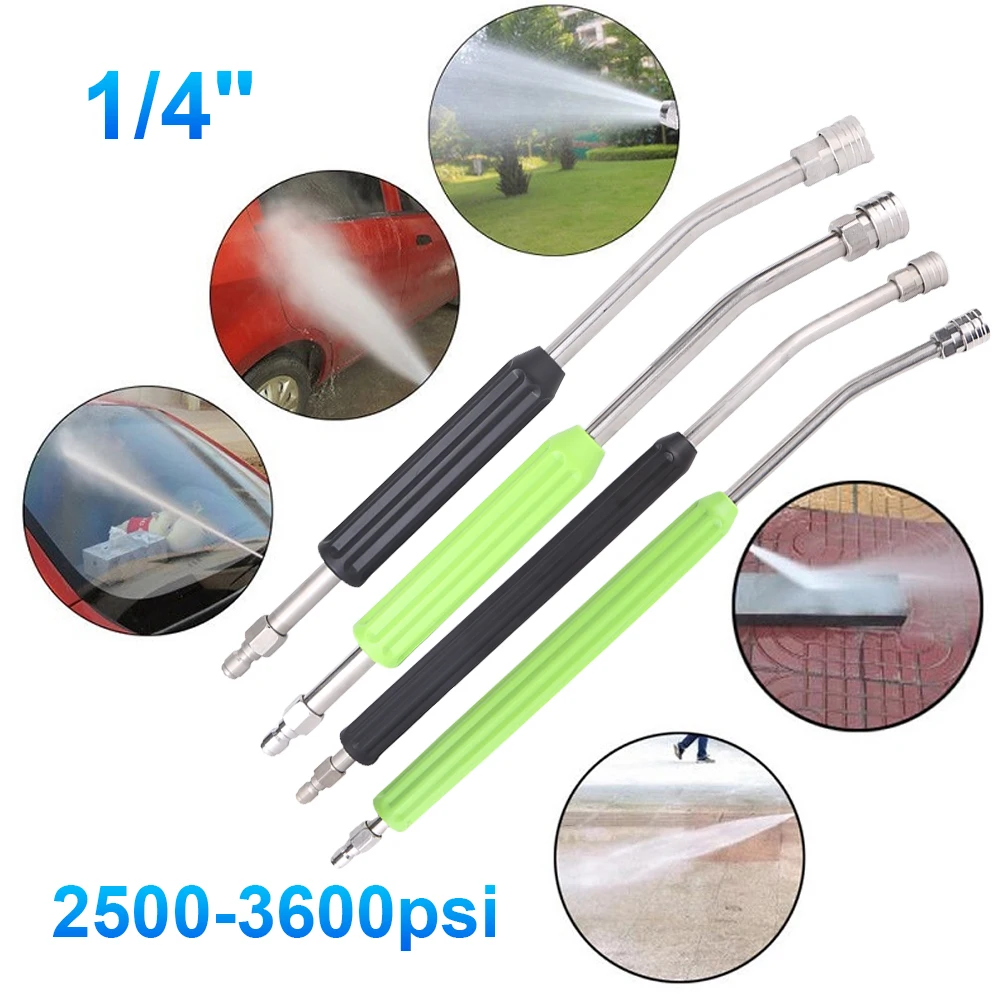 Hochdruck Auto Jet Waschmaschine Lanze Düse Edelstahl Wasser Pistole Extender Stange Gebogene 1/4 Schnell Anschluss Auto Waschen Zubehör