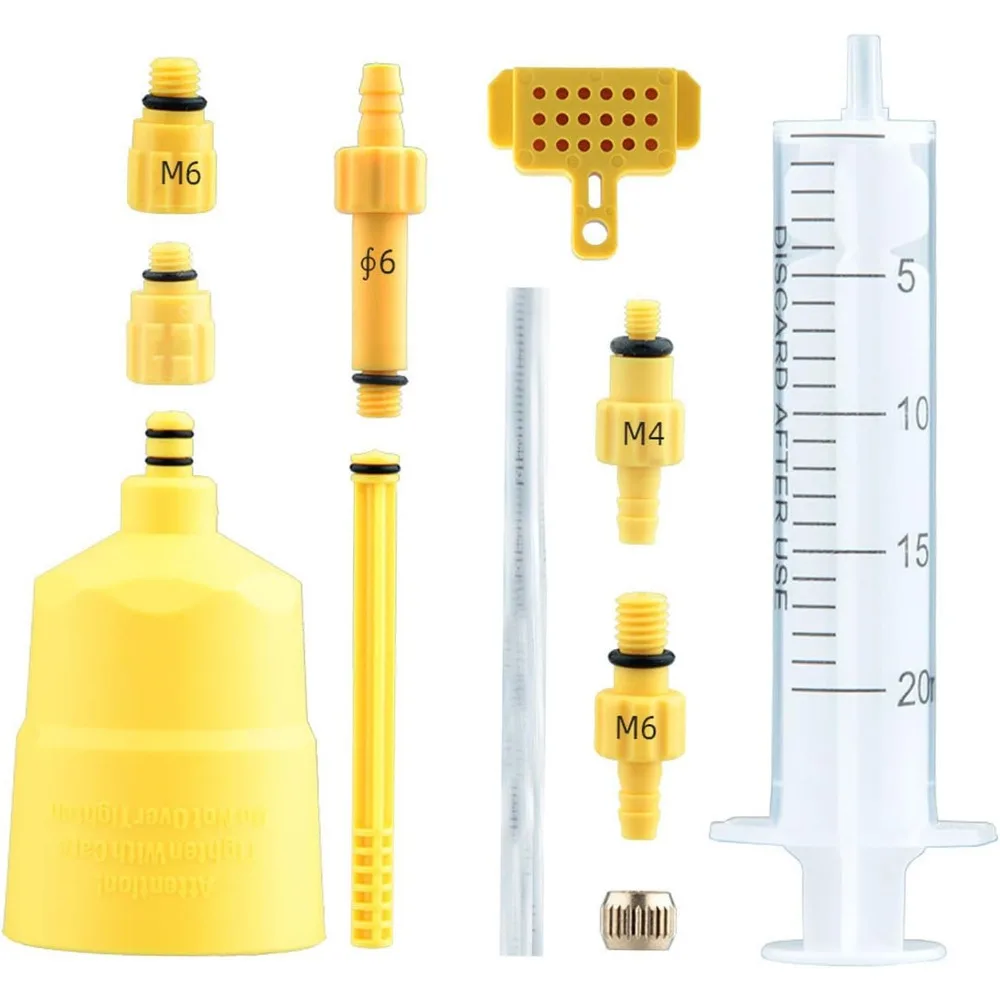 Set di spurgo freni per biciclette Set di strumenti professionali per dischi idraulici per olio minerale per bici da strada Set di cambio freno per olio minerale per bici da strada
