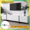 Comanlai Meuble TV moderne 190 cm avec 3 portes et 2 tiroirs, meuble TV haute brillance avec pieds couleur bloquée, 190 × 35 × 45 cm