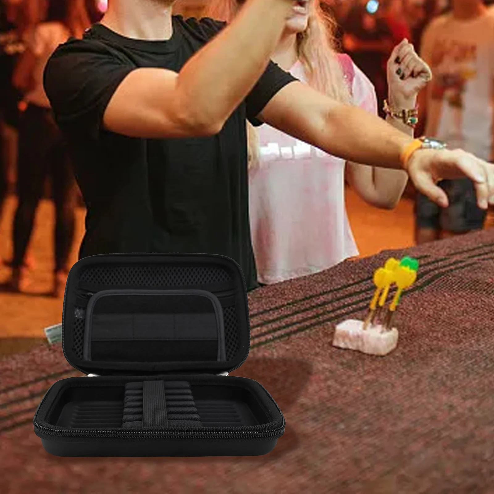 Dart Fall EVA Darts Tasche Organizer Spitze Halter Schäfte Tragetaschen Zubehör Schwarz Leere Tasche Darts Container Für Zuhause Im Freien Image