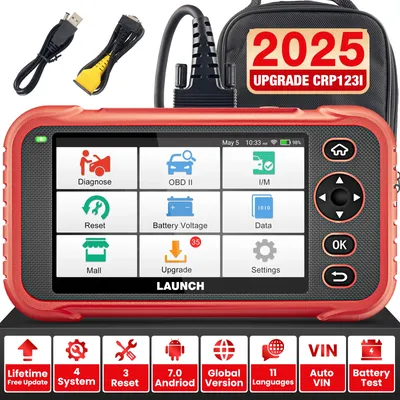 LAUNCH X431 CRP123i Car OBD2 Scanner 4 System Diagnose 3 Reset Scan 11 Language Battery Voltage Check Lifetime Free Update
