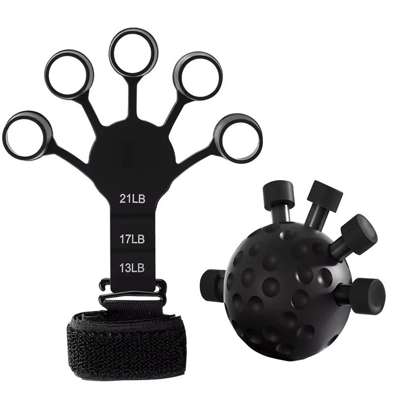 Silicone five-finger strengthening trainer, hand clamp trainer, five-finger strength trainer, rock climbing finger trainer set