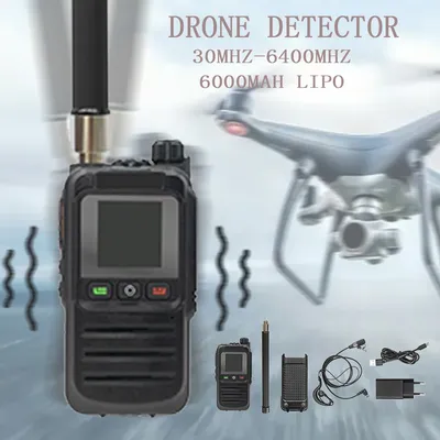 Anti Drone Detector 30MHz-6.4GHz Ultra wide range built-in 6000mah battery 3 language for various UAV Accurate detection