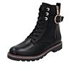 Schnürstiefelette REMONTE, Damen, Gr. 36, schwarz, Leder, Lederimitat, modisch, Schuhe, Schnürboots, Casual-Stiefelette, Blockabsatz, mit großer Zierschließe