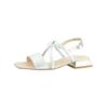 Riemchensandale PAUL GREEN "Paul Green Sandalen Lederimitat", Damen, Gr. 37,5, silber (metallic silber), Lederimitat, casual, Schuhe