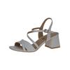 High-Heel-Sandalette CAPRICE "Caprice Sandalen Nappaleder", Damen, Gr. 38, weiß, Nappaleder, casual, Schuhe