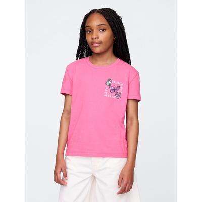 Gap Pink Relaxed Graphic Short Sleeve T-Shirt (4-13yrs)