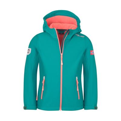 Trollkids - Girl's Trollfjord Jacket - Softshelljacke Gr 116 türkis Image