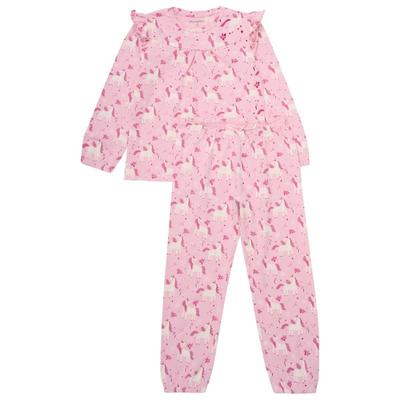 Minymo - Kid's Pyjamas L/S Set AOP - Schlafanzug Gr 134 rosa Image