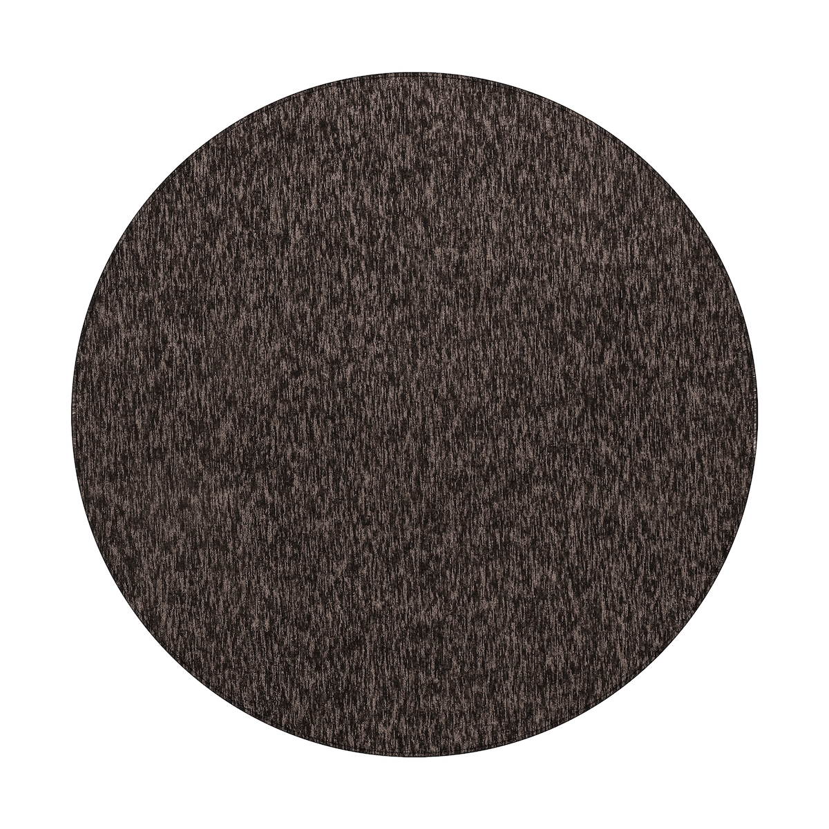 Teppich Kurzflor Unifarben Polypropylen saugroboter Wohnzimmer Braun Rund 160x160 | Kadima Design Image