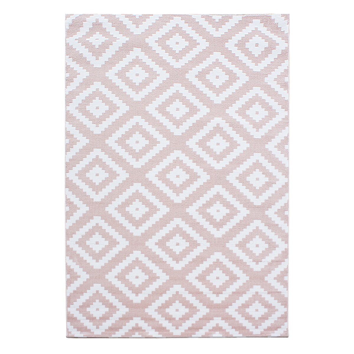 Teppich Flur Geo-Muster Pflegeleicht Waschbar Strapazierfähig Wohnzimmer Schlafzimmer Pink 80x150 cm – INN von Kadima Design Image