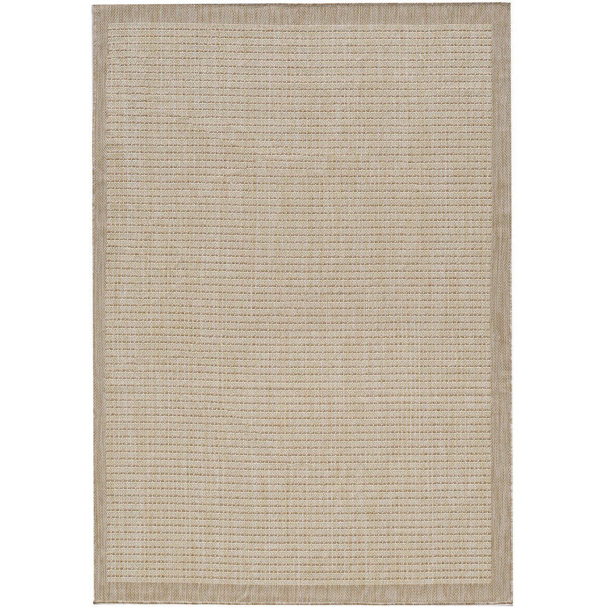 Teppich Outdoor Flachgewebe Uni-Farbe Polypropylen Balkon Beige Rechteckig 240x340 | Kadima Design Image