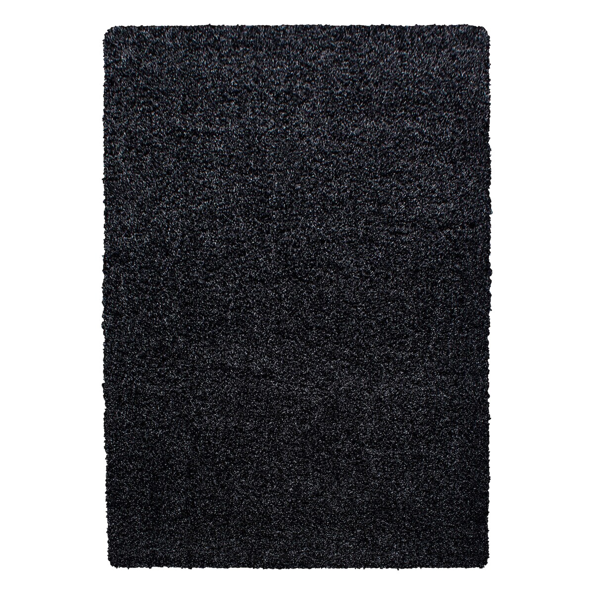 Teppich Hochflor Unifarben Polypropylen Wohnzimmer Shaggy Anthrazit Rechteckig 300x400 | Kadima Design Image