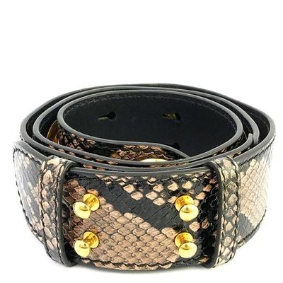 Apricot Ladies Phyton Print Leather Handbag Belt Strap