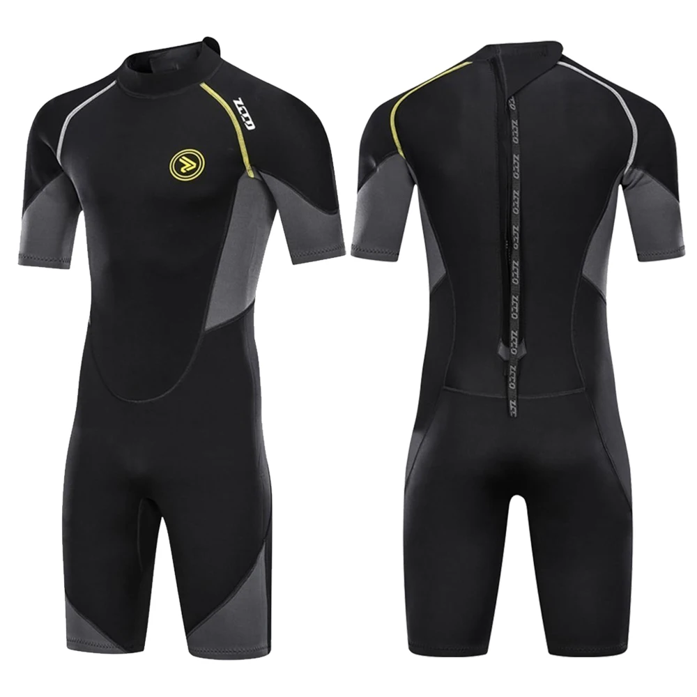 Combinaisons courtes pour hommes 1.5mm combinaison de plongée en néoprène Premium combinaisons de Surf dos fermeture éclair manches courtes pêche sous-marine plongée en apnée combinaison de plongée