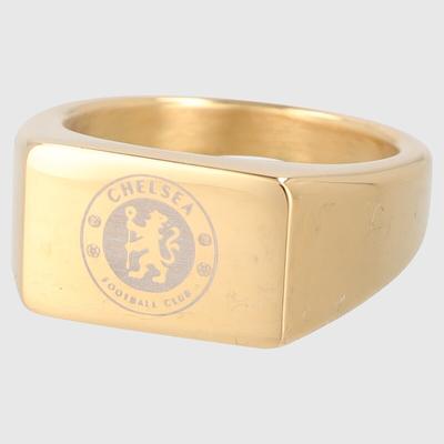 Chelsea-Siegelring mit vergoldetem Wappen – Edelstahl Image