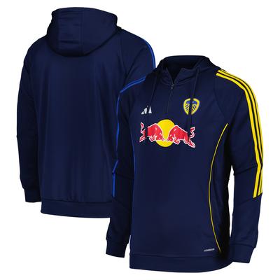 Leeds United adidas Trainings-Hoodie – Marineblau Image