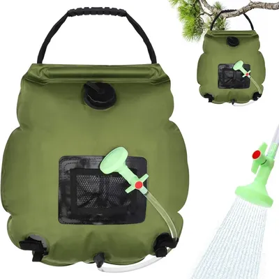 Lohascamping Folding Camping Shower Bag Solar Shower Bag 20L Outdoor Solar Heating water shower bags Bath Water bag 2 styles