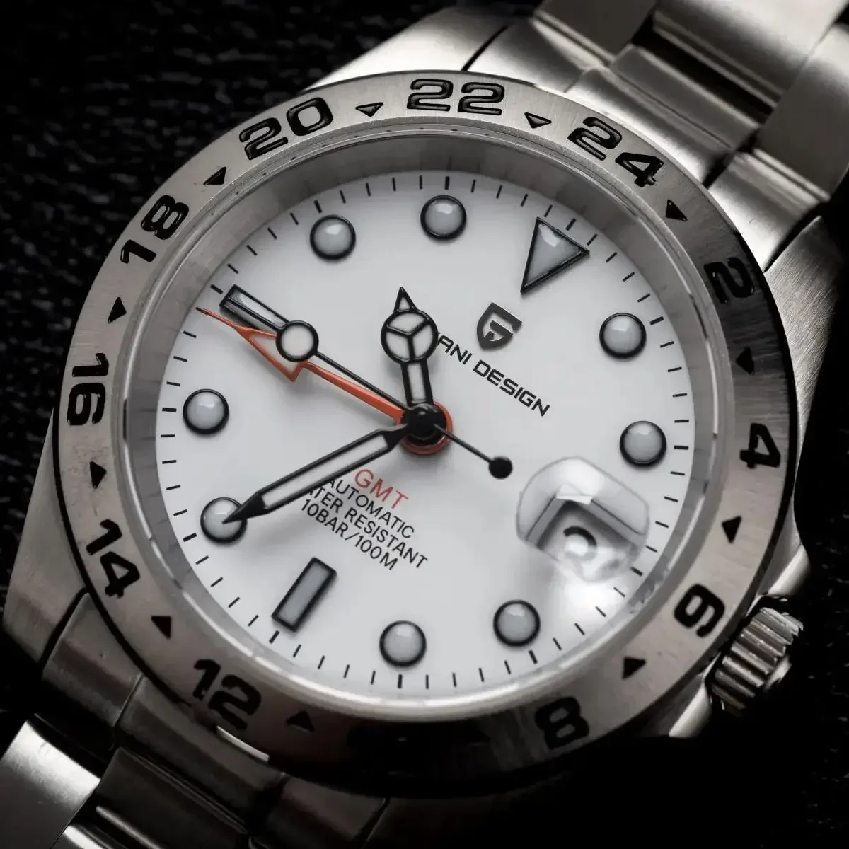 Pagani Design 2025 Neue automatische mechanische Herrenuhr NH34A GMT Edelstahl wasserdicht 10 Bar Saphir Bgw-9 Reloj Hombre Image