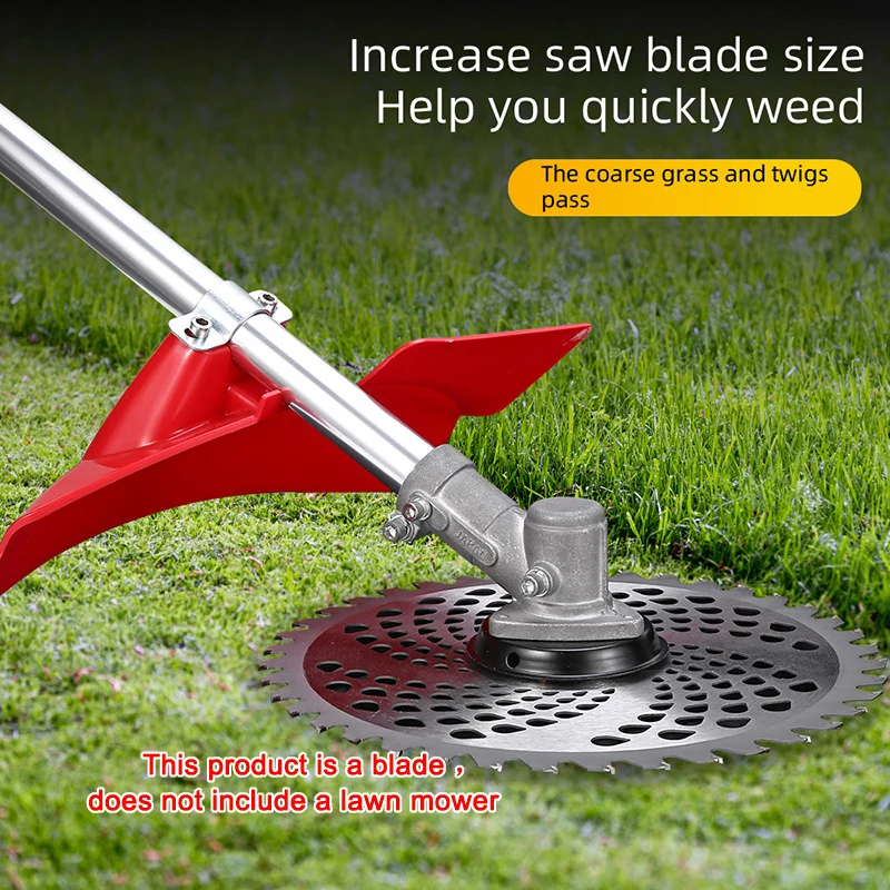 1Pc10Inch 60-Tooth Disc Lawn Mowing Blade with 4 Accessories, Hardened Blades, More Durable, Can Be Used for Fast Weeding in Large Areas, Fast Cutting of Thick Branches, Suitable for Gardening and
