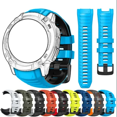 Silikonarmband für Garmin Instinct 2X / Instinct 3 50 mm Smartwatch-Band Herren Sportarmband Armband Ersatz