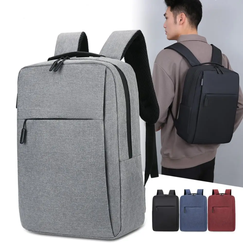 Zaino versatile in tessuto Oxford Nero Grigio Blu Rosso Zaino per studenti scolastici lavabile Zaino da lavoro da 15,6 pollici unisex