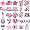 1/25PCS Rosa Stil Schuh Dekorationen Zubehör für Frauen Mädchen Klavier Leichter Milch Schuh Charms fit Clog Schnalle sandale Anhänger