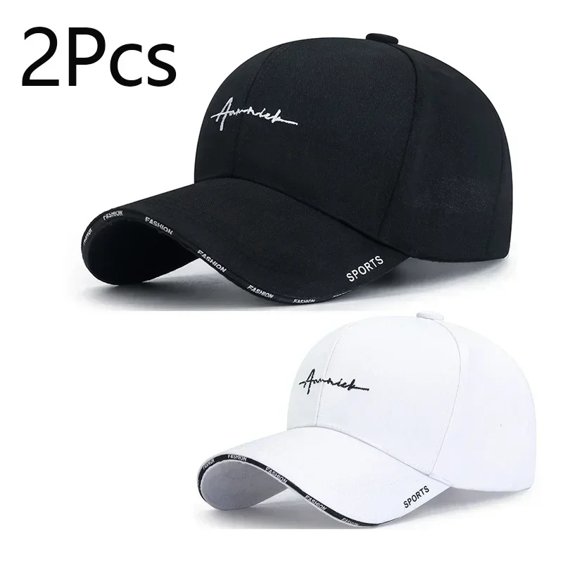 2er-Set individuell bestickte Duck Bill Caps, atmungsaktive Sport-Baseballmützen für Männer und Frauen Image