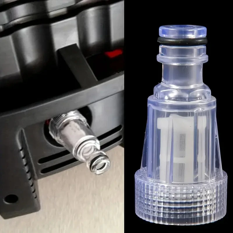 Hochdruck-Hochdruckreinigerfilter aus Kunststoff – transparente Wasserfiltrationsdüse und Schlauchaufsätze für elektrische Waschmaschinen
