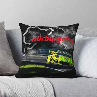 Rasen Rennstrecke quadratischen Kissen bezug Polyester Leinen Samt Muster Reiß verschluss dekorative Kissen bezug Auto Kissen bezug Image