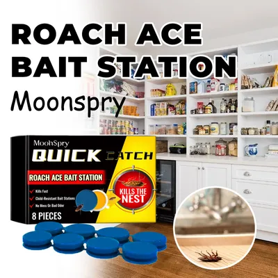 Moonspry Cockroach Bait Station Sticker Household Kitchen Warehouse Non-toxic Roach Repellent Insect Killer Roach Bait Sticker