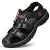 Sommer Männer Sandalen Aus Echtem Leder Herren Casual Schuhe Outdoor Männer Leder Sandalen für Männer Strand Schuhe Römische Schuhe Plus Größe 38-48