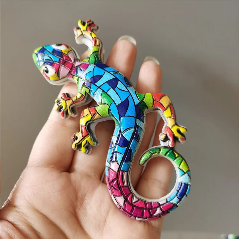 Spanien dominika nische Republik Tourismus Denkmal Eidechse Gecko Kühlschrank Magnet Wohnkultur Kühlschrank Magnet