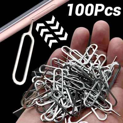 100 stücke Anti-Verloren Auswerfen Sim Karten Fach Offenen Pin Nadel Schlüssel Werkzeuge Ejetor Für IPhone IPad Handy Tablet SIM Entferner Zubehör