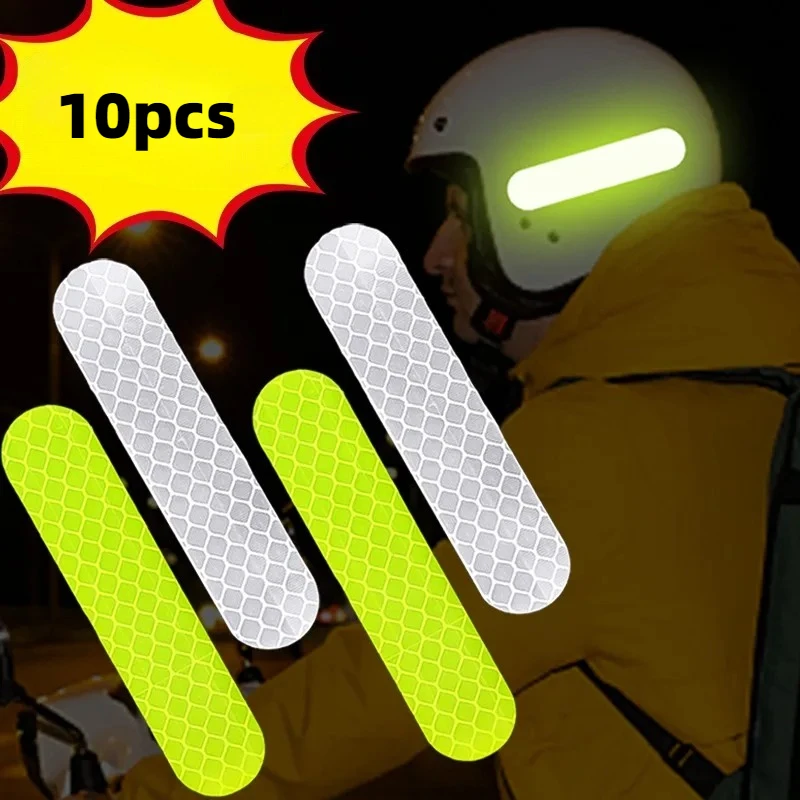Nacht Sicherheit Warnung Reflektierende Aufkleber Anti-kollision Wasserdichte Reflektierende Streifen Helm Fahrrad Reflektierende Aufkleber Glow Tape Image